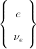 (     )
|{  e  |}

|(  &nu;e |)
